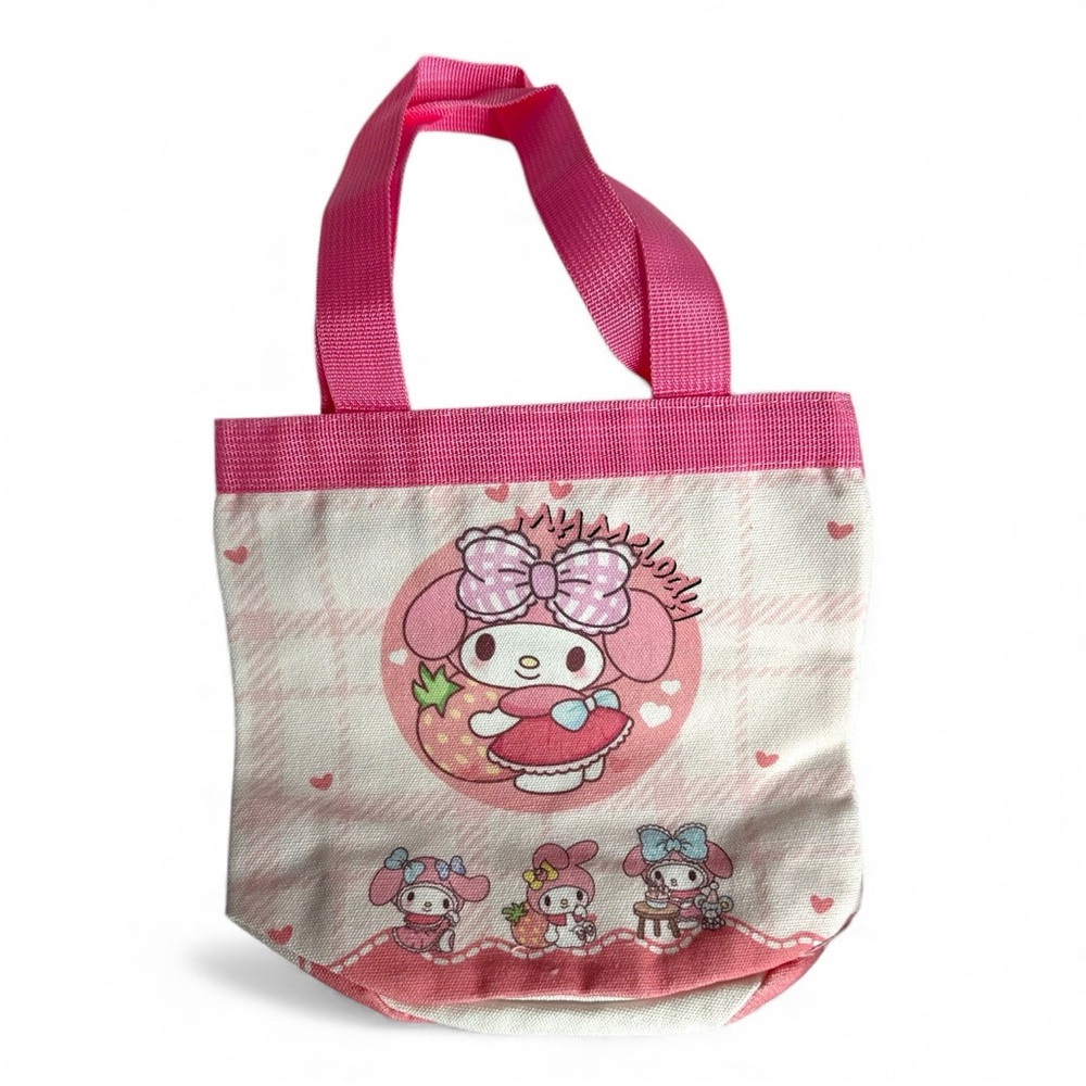 MY MELODY Canvas Tote Bag 11x8.5x4 Sanrio